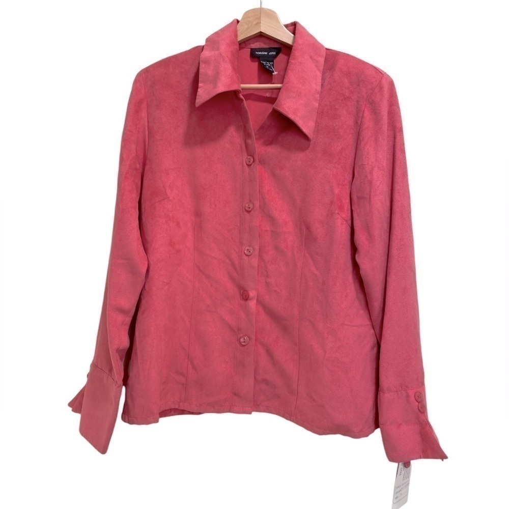 NWT Morgan Cole Pink Ladies Blouse Size Medium